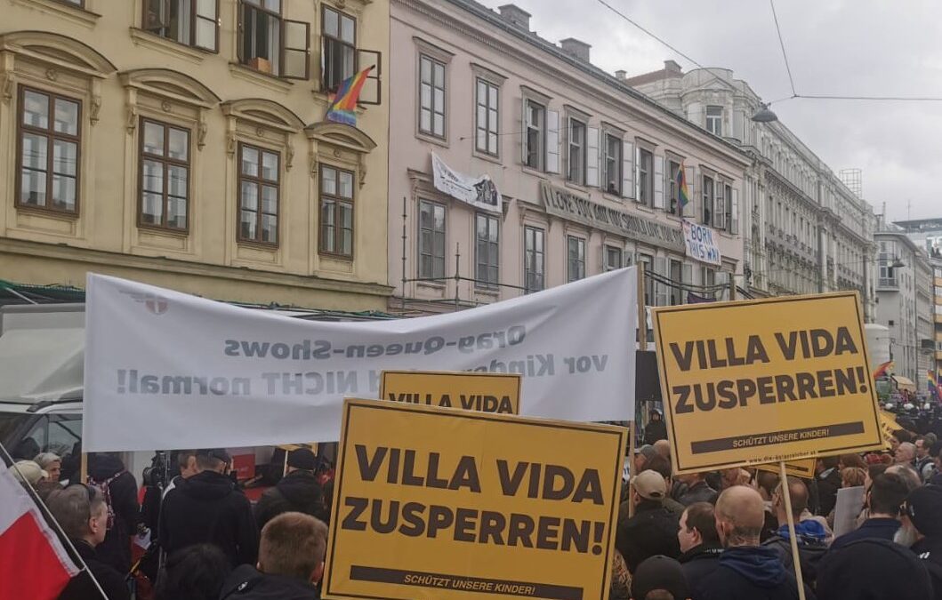 Demo gegen Drag Queen – Kinderverstörung